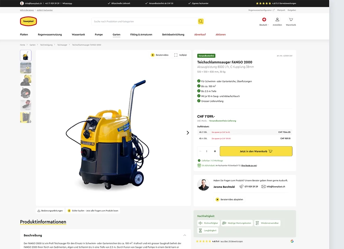 faserplast.ch: Re-Design mit Strategie, Psychologie & Mobile First