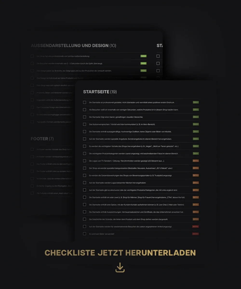 E-Commerce Checkliste