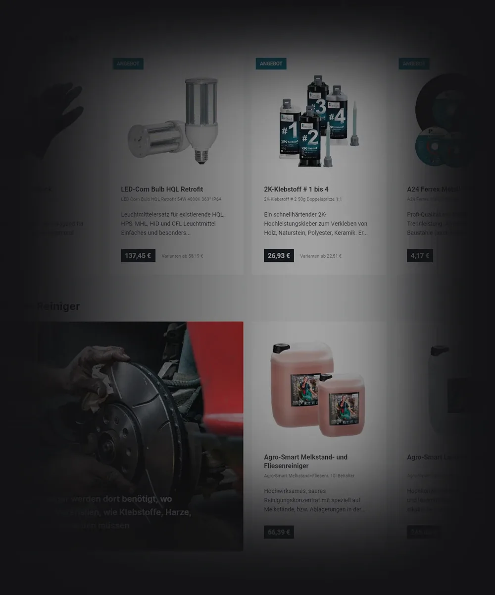 Shop Aufbau von Metallit