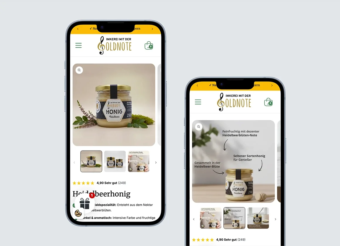 Imkerei Goldnote: Conversion-Optimierung für mehr Umsatz