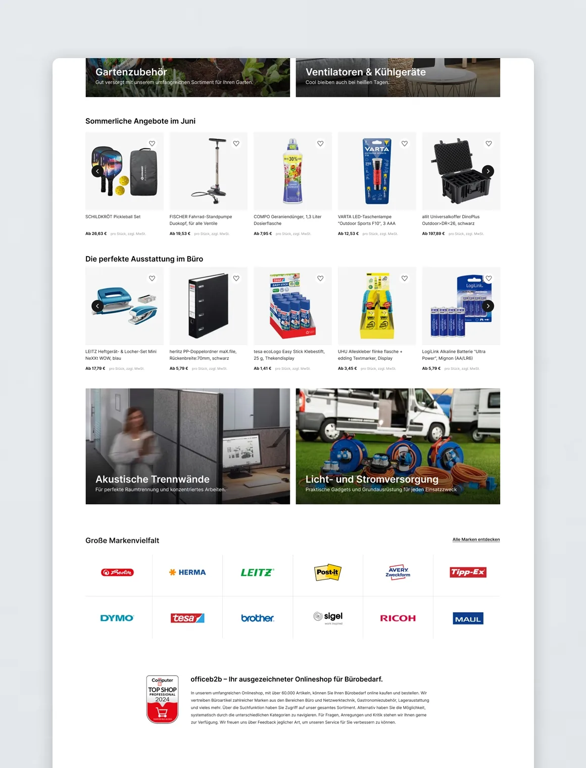 Office B2B Shop-Relaunch