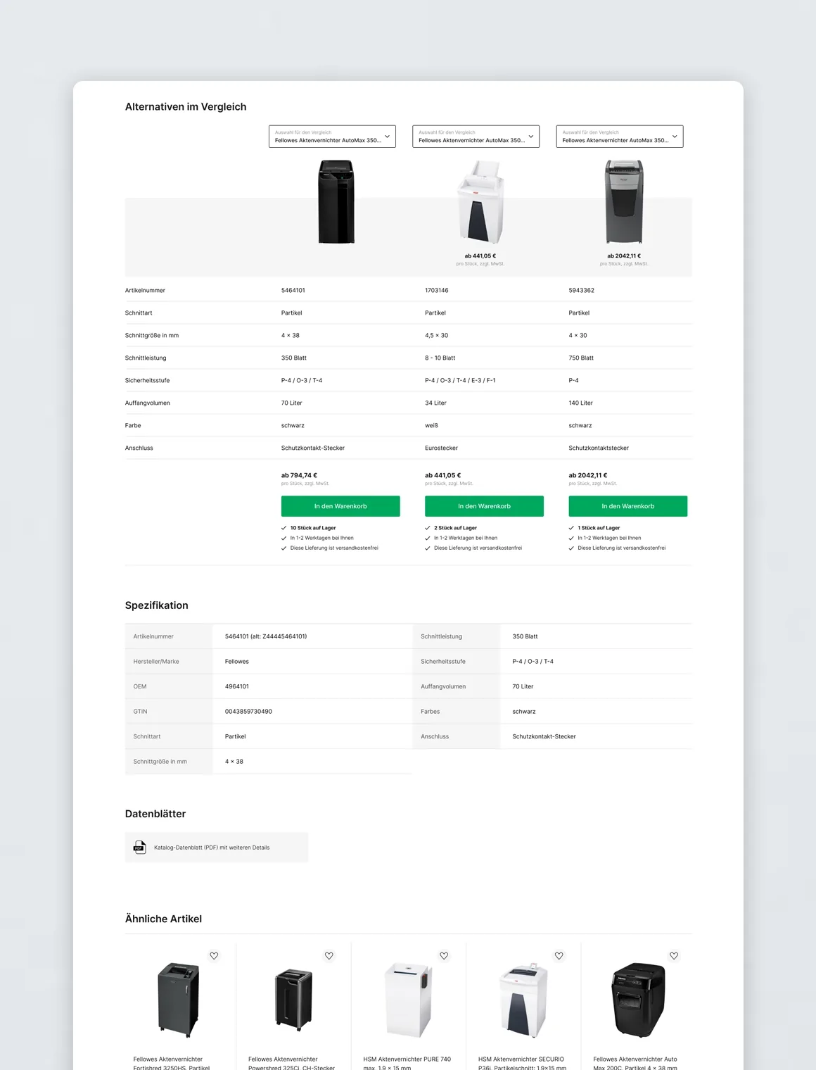 Office B2B Shop-Relaunch