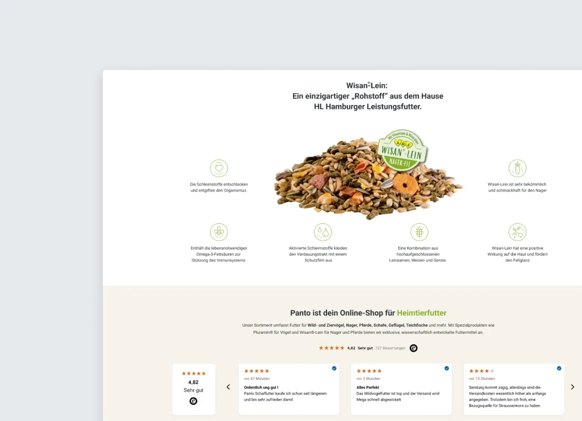 Panto Heimtierbedarf: Komplettes Shop-Re-Design für mehr Vertrauen & Conversion