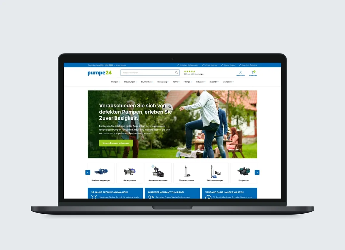 pumpe24.de: Shop-Re-Design mit Fokus auf Usability & Conversion