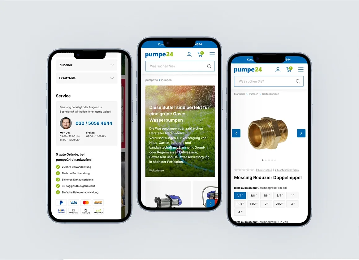 pumpe24.de: Shop-Re-Design mit Fokus auf Usability & Conversion