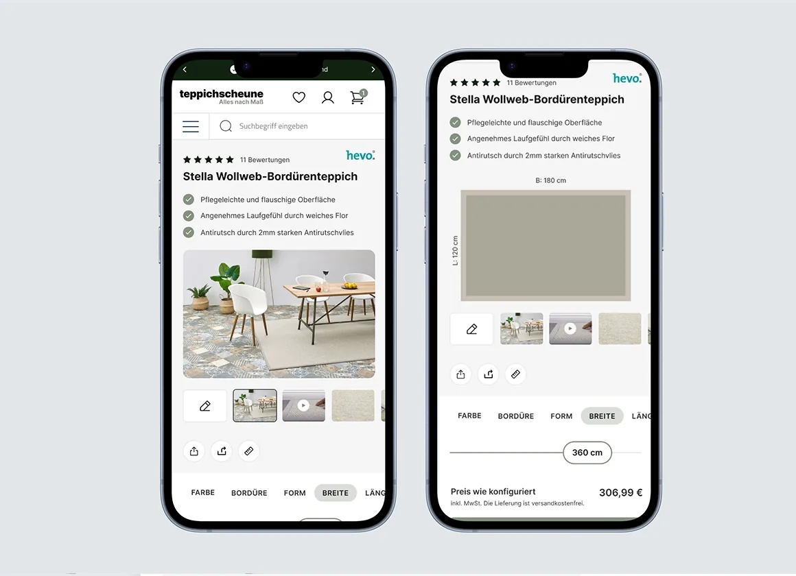 Teppichscheune.de: Modernes Shop-Re-Design für Inspiration & Vertrauen